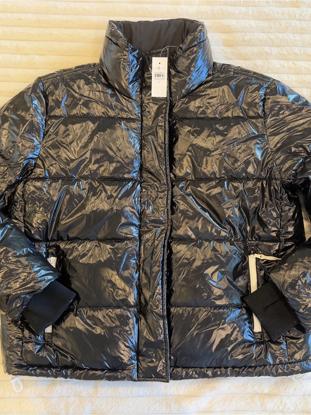 Lou & Grey Shiny Black Quilted Puffer Jacket - Women 🎿🎿🎿